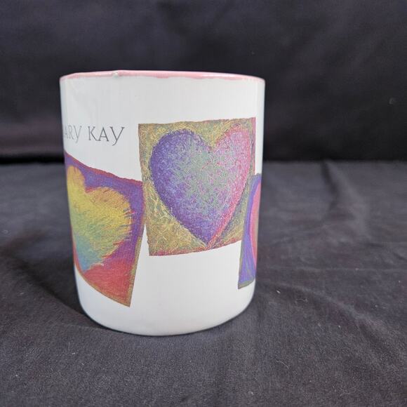 Mary Kay Hearts Mug Colorful Artsy Coffee Cup Tea Drinkware Collectible - Picture 2 of 8